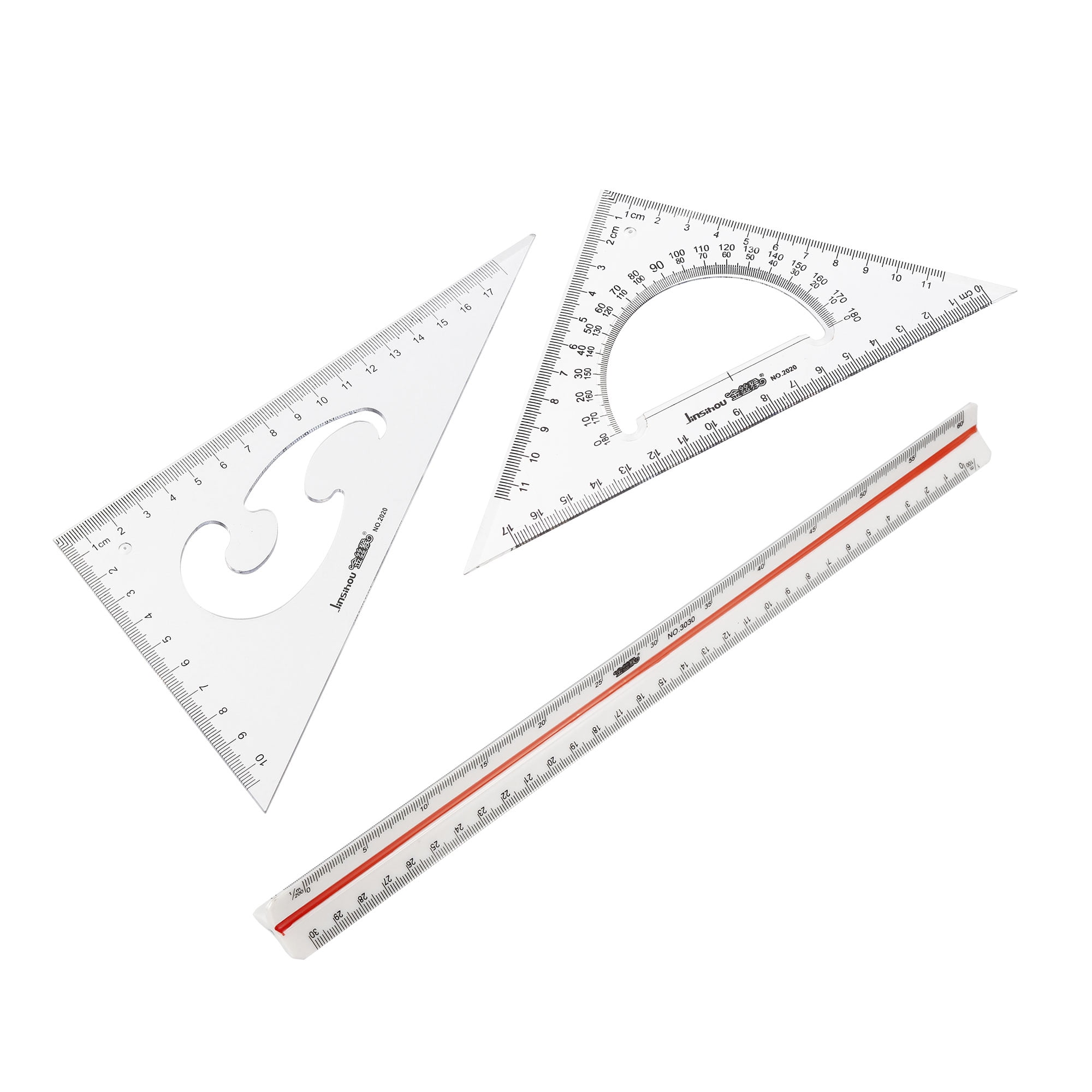 30cm/12" Triangular Plastic Tri Scale  Ruler Architect Engineers Rule 2020