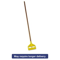 Invader Wood Side-Gate Wet-Mop Handle, 54", Natural/Yellow