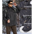 thumbnail image 6 of Tyhengta Men's Winter Jacket Cotton Jackets Fleece Lined Thick Work Warm Cargo Coats with Hooded Grey 2XL, 6 of 11