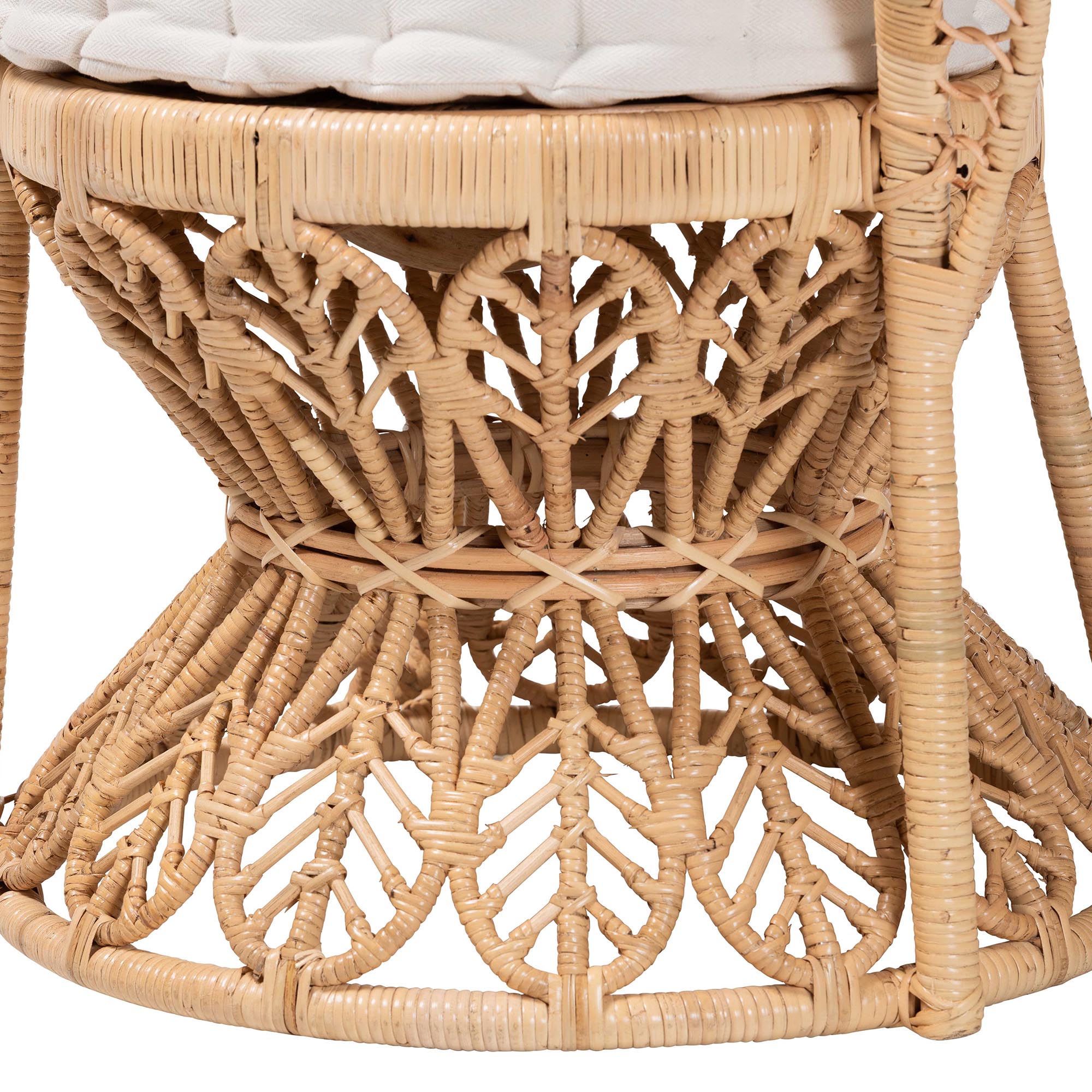 bali & pari Kimiko Boho Peacock Chair, Natural Brown
