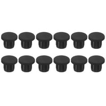 Uxcell Silicone Rubber Hole Plug 10mm Diameter Soft Flexible Stopper for 9-10mm Hole Black 12 Pieces