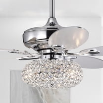 Shelby 52 in. 3-Light Indoor Chrome Finish Ceiling Fan with Light Kit