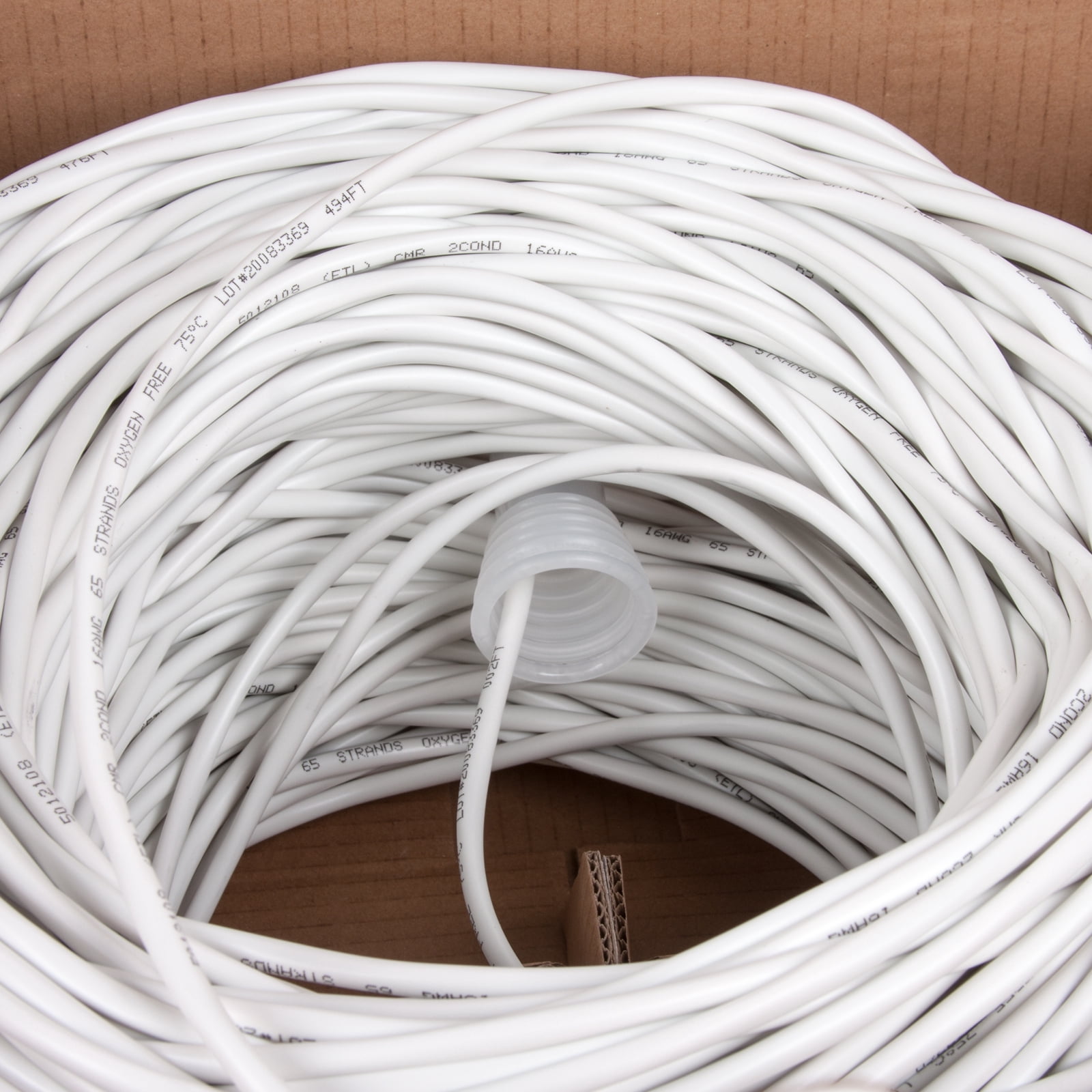 Five Star 16 AWG Speaker Wire, 500 ft Oxygen-Free Copper OFC CL2 Rated in-Wall Audio Cable