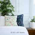 thumbnail image 2 of Southshore Fine Living, Inc. Throw Pillow Covers 26"x26", Euro Sham Covers, Floral Blooms Blue, 2 of 5