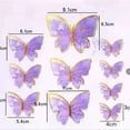 thumbnail image 3 of Set of 9 Purple Butterfly Wall Decals, 3D Removable Stickers for Home Decor, Nursery, Bedroom, Easy to Apply, 3 of 5