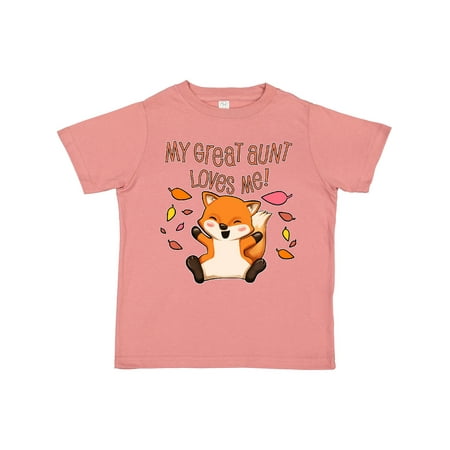 

Inktastic My Great Aunt Loves Me!- Cute Baby Fox Gift Toddler Boy or Toddler Girl T-Shirt