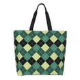 thumbnail image 1 of Easygdp Green Squares Bolsas Tote para Mujer, Bolsos de Hombro para Viaje, Bolsos de Mano de Gran Capacidad para Compras y Trabajo, 1 of 8