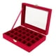 thumbnail image 5 of Organizador de Anillos de Joyería Titular de de Almacenamiento de Pendientes Caja de Presentación 20x15x4.7cm Rosa roja, 5 of 9