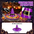 thumbnail image 7 of Halloween Party Decor, Purple Witch Hat Halloween Candy Sculpted Piece Large, Halloween Table Centerpiece, Serve Snacks Treats for Halloween Birthday Party, Adults Halloween, 7 of 7