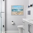 thumbnail image 6 of Beach Bathroom Decor Wall Art Ocean Wave Sea Turtle Pictures Wall Decor Coastal Seascape Canvas Painting Prints Modern Artwork Home Decoration for Bathroom Bedroom Living Room 16"x12", 6 of 6