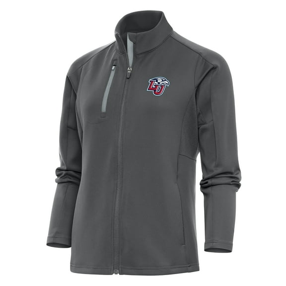 Women's Antigua Charcoal Liberty Flames Generation Full-Zip Jacket