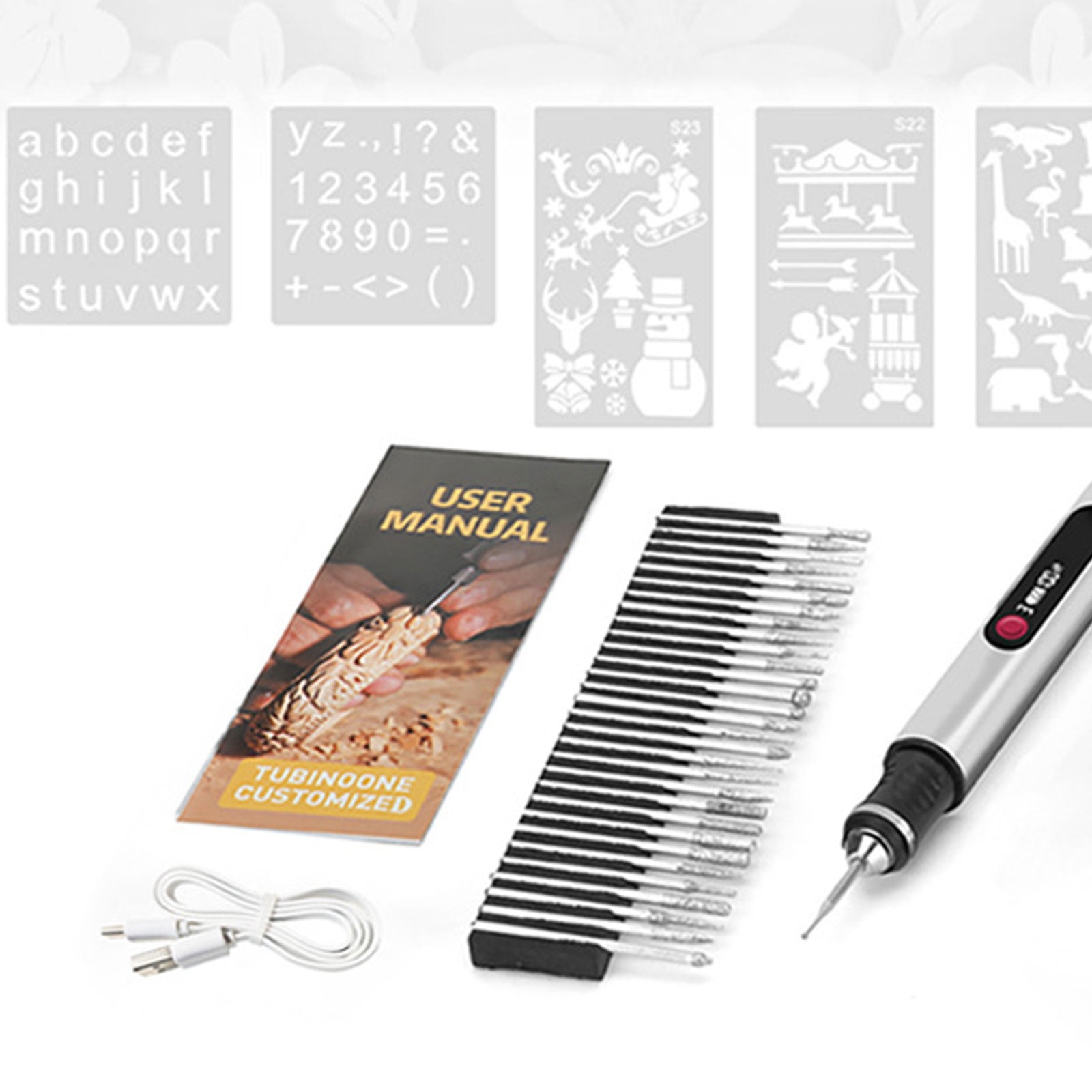 Multi-Function Engraving Pen Set, 3-Speed Adjustable Tool for Metal Glass & Ceramics, Portable Cordless Design