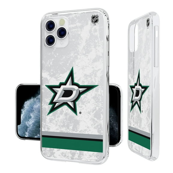 Dallas Stars iPhone Stripe Clear Ice Case