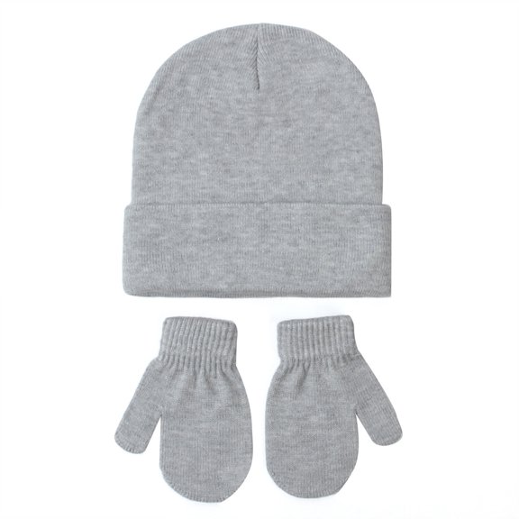 Bysome Toddler Girls Boys Winter Hats Boys Soft Baby Caps Kids Knit Winter Hats With Glvoes For 3-24 Months