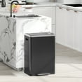 thumbnail image 2 of HOMCOM 2 x 20 Liter Garbage Can, Trash Can with Removable Buckets, Black, 2 of 10