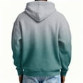 thumbnail image 4 of Quarter Zip Hoodie Mens Shirts Long Sleeve Waffle Sweatshirt 1/4 Zip Pullover with Pockets Cyan L, 4 of 4