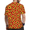 thumbnail image 2 of Wukai Sunflowers On Red Print Men's Short-Sleeved Mesh T-Shirt,Quick-Dry Short Sleeve Workout T-Shirt-4X-Large, 2 of 8