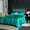 Teal Green, variant on Move Over Rose Red Duvet Cover Set King Silk like Satin Bedding Sets Solid Color Pattern Silky Microfiber No Filling