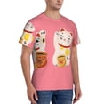 thumbnail image 2 of Bixox Men's Cute Cat Printed Short Sleeve Skinny Athletic T-Shirt, 2 of 6