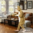 thumbnail image 4 of Brown Sloth Onesie Kids CANASOUR Cosplay Animal Pajamas for Girls and Boys Polyester 4T, 4 of 6