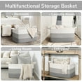thumbnail image 4 of PrimeCook Shop Storage Basket, 21.6" x 14.9" x 11.8", Blanket Basket for Living Room, Large Woven Baskets for Storage, Toy Organizer, Rectangle Rope Baskets for Organizing, Gray, 4 of 14