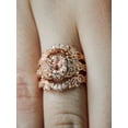 thumbnail image 2 of Sale 2.25 carat Morganite and Diamond Trio Ring Set in 10k Rose Gold with One Engagement Ring and 2 Wedding Bands, 2 of 2