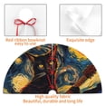 thumbnail image 4 of Yiaed Starry Night Cat Guitarist Print Christmas Tree Skirt , Tree SkirtsTree Mat for Christmas Winter Holiday Indoor Decorations-36", 4 of 7