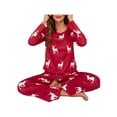 thumbnail image 4 of Diconna Ensemble de Pyjama de Noël pour Femmes 2 Pcs Chandail à Manches Longues à Col Rond et Pantalon à Taille Élastique Ensemble de Pyjama, 4 of 7