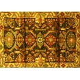 thumbnail image 1 of Ahgly Company Machine Washable Indoor Rectangle Persian Yellow Traditional Area Rugs, 7' x 10', 1 of 4