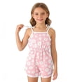 thumbnail image 2 of ATOGUTA Girls Short Jumpsuit Sleeveless Loose Overalls Cute Rompers Shorts Pink, Size 1-5T, 2 of 6