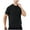 Black, variant on Mens Lightweight Athletic Short Sleeve Nylon Hoodies Workout Sport Sweatshirts Solid Color Pullover T-Shirts White