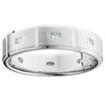thumbnail image 1 of 950 Palladium Mens Princess Cut Diamond Wedding Ring, 1 of 3