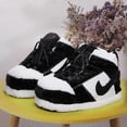 thumbnail image 2 of Sports shoes style plush slippers creative wrapped plush warm winter indoor slippers cotton shoes, 2 of 5