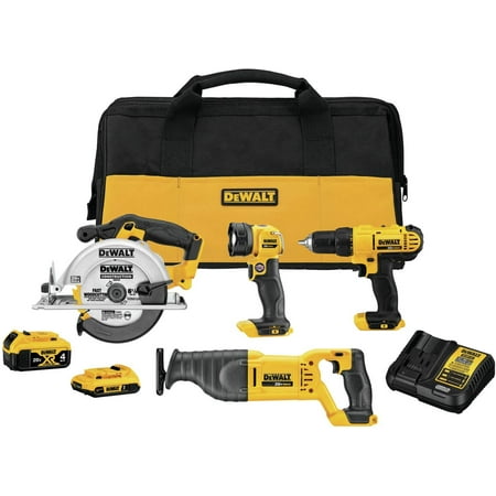 DEWALT 20V MAX Cordless Drill Combo Kit , 4-Tool (DCK445D1M1)