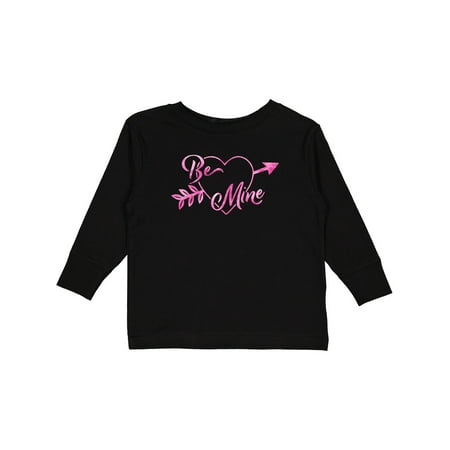 

Inktastic Be Mine Valentine s Day Arrow and Heart in Pink Gift Toddler Boy or Toddler Girl Long Sleeve T-Shirt