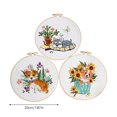 thumbnail image 2 of Needlepoint Kit, Cross Stitch Supplies, Embroidery Kit, Embroidery Kit for Beginners, Dog Flower Pattern Embroidery Practice Kits | Hand Embroidery Kit, Easy to Follow Instruction, C, 2 of 8