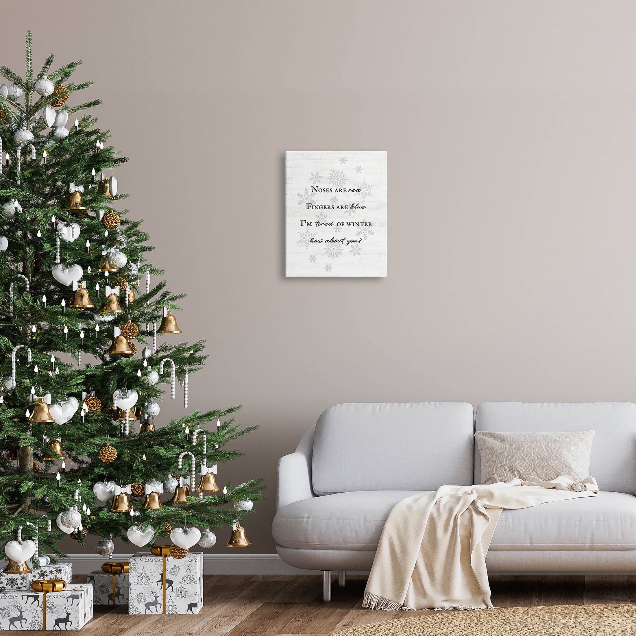 Tired Of Winter Funny Poem Holiday Graphic Art Gallery Wrapped Canvas Print Wall Art