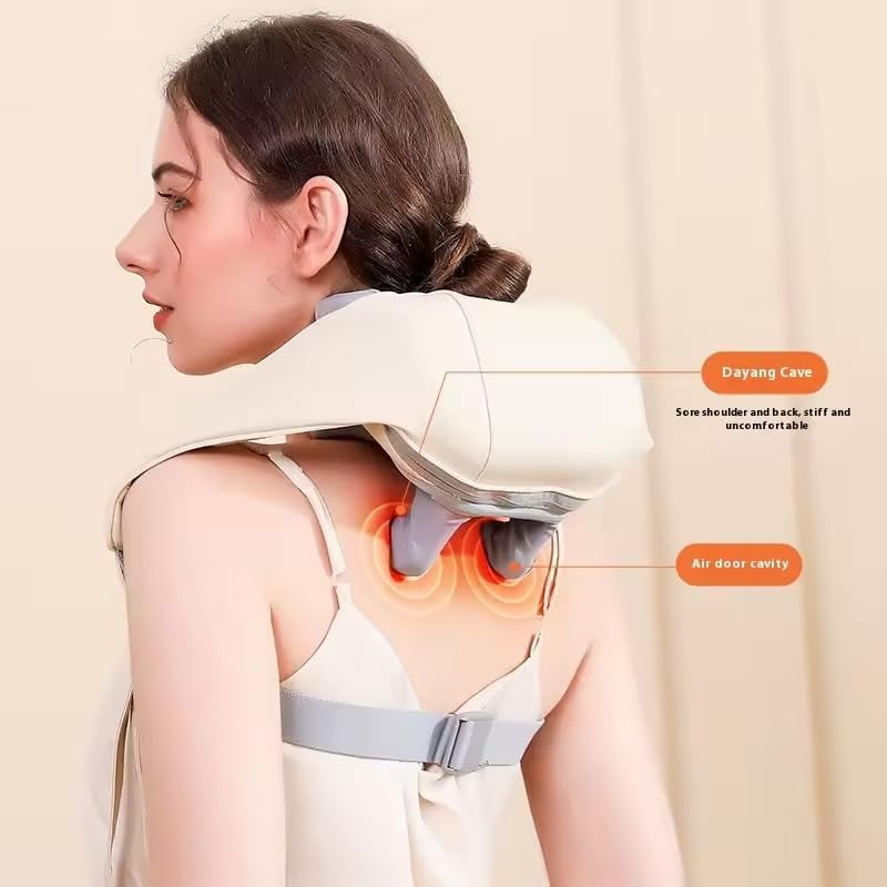 Cordless Electric Rechargeable Shiatsu Back Shoulder and Neck Massager for Pain with Heat, Corporate Employee Appreciation Gifts for Men, Women