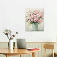 thumbnail image 2 of Chilfamy Fall Decor Pink Flowers Canvas Wall Art Picture 16x20in for Living Room Bedroom Art Modern 16x20in, 2 of 3