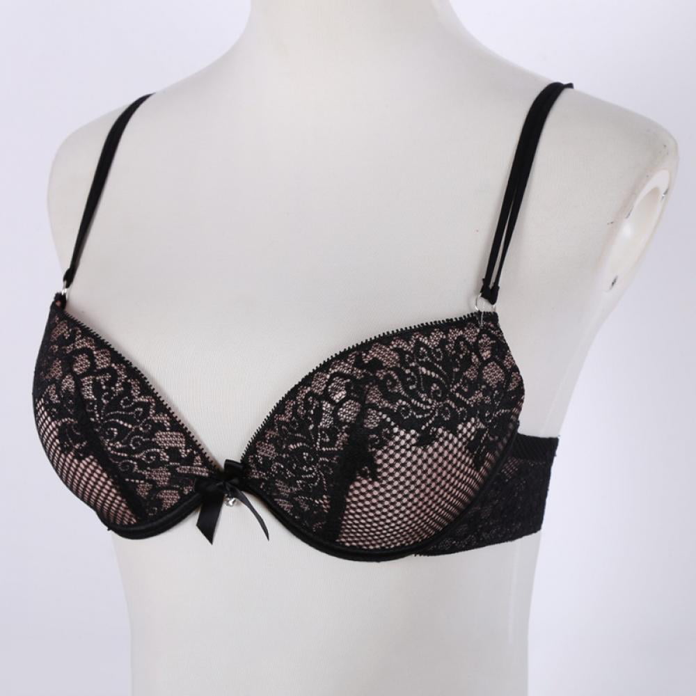 Set (bra + panties) black, pointed breasts - Shop brababa-lace Women's  Underwear - Pinkoi