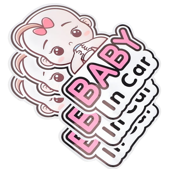 CCOCC 3Pcs Baby in Car Stickers Sign Decal Removable Safety Sticker Baby on Board Stickers