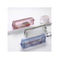 thumbnail image 4 of 1pc Clear Square Mesh Pencil Case For Stationery/Makeup Brush Storage, 4 of 4