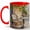 Red, variant on French Cafe Corner 11oz Ceramic Mug, Watercolor Street Scene