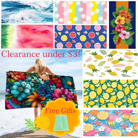 Antqov Microfiber Thin Beach Towel, Lightweight Oversized Extra Large Sand Free Towels, Quickly Dry Beach Towels for Travel Pool Yoga Gym Sports Supplies Gifts for Women