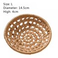 thumbnail image 2 of Japanese Style Rattan Storage Tray  Baskets Tray Wicker Bread Fruit Food, 2 of 5