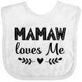 thumbnail image 3 of Inktastic Mamaw Loves Me Grandchild Girls Baby Bib, 3 of 4