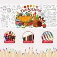 thumbnail image 5 of Thanksgiving Jumbo Graffiti Tablecloth Turkey Pumpkin Waterproof Decor Background Wallpaper 72x31 Inches, 5 of 6