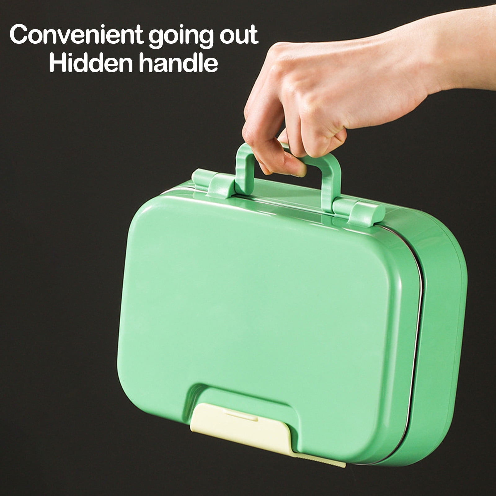 Stijggn Lunch Box, Durable Insulated Bento Box Uses Drop-Proof Design and Separate Compartments for Lightweight Carry Work Travel Picnic Gift for Women Men Worker