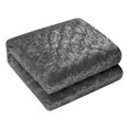 thumbnail image 1 of Safiya Velvet 2pc Twin/Twin XL Comforter Set 1 Pillow Sham, 1 Comforter , Grey, 1 of 6