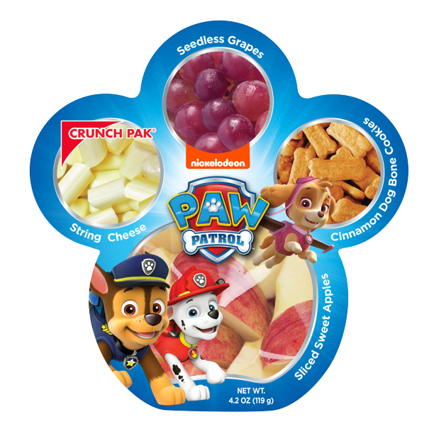 Apple, String Cheese, Grapes, and Cookies Paw Patrol